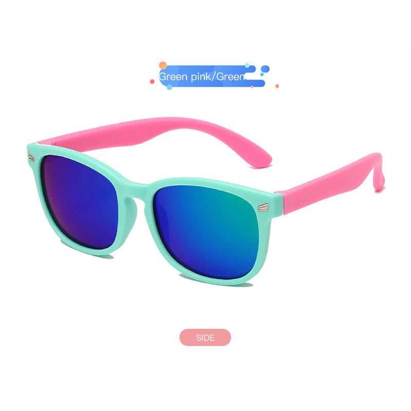 Kids Rubber Colorful Sunglasses for Sun Protection