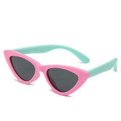 Boys Casual Triangle Cat Eye Frame Polarized Sunglasses Vintage