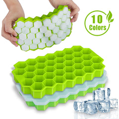 Honeycomb Silicone Ice Tray 37 Grids Hexagonal Ice Cube Mold