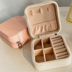 Jewelry Box Leather Storage Organizer Display Travel Jewelry Case Boxes