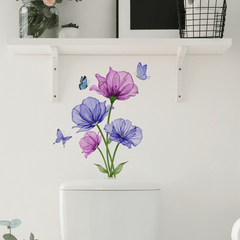 Floral Butterfly Wall Sticker for Bathroom and Garden Decoration