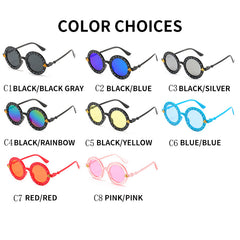 Kids Round Frame Sunglasses for Outdoor Activities