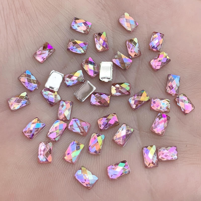 100PCS 0.23in AB Flatback Rhinestone DIY Crafts