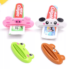 Toothpaste Squeezer Animal Plastic Rolling Holder Dispenser