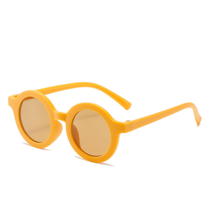 Teen Round Frame Sun Protection Sunglasses for Boys and Girls