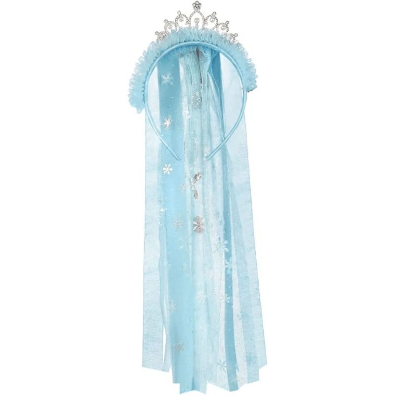 Girls Cartoon Crown Princess Headband With Mesh Decor