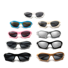 Y2K Futuristic Kids Sunglasses UV400 Fashionable Sunshade