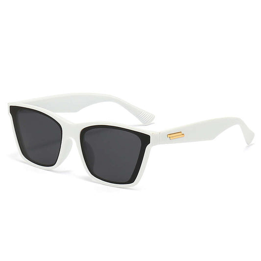 Square Frame Sunglasses Mod Metal Decor UV400