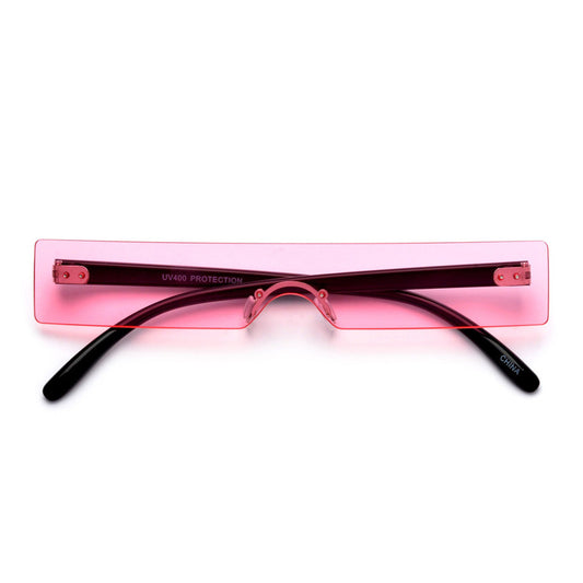 Y2K Rimless Sunglasses UV400 for Beach Party Club