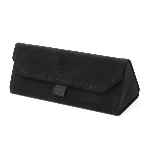 Velvet Magnetic Triangle Glasses Case Stitch Detail Sunglasses Storage Box