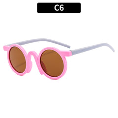 Round Frame Sun Protection Sunglasses for Kids
