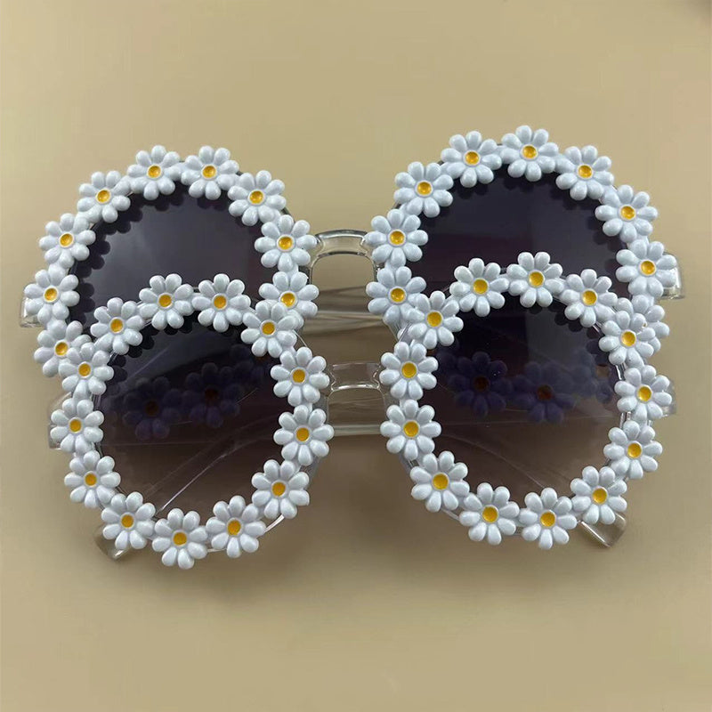 Cartoon Flower Frame Sunglasses for Girls