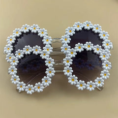 Cartoon Flower Frame Sunglasses for Girls