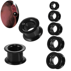 2pcs Silicone Double Flared Ear Tunnel Plugs 3mm-28mm