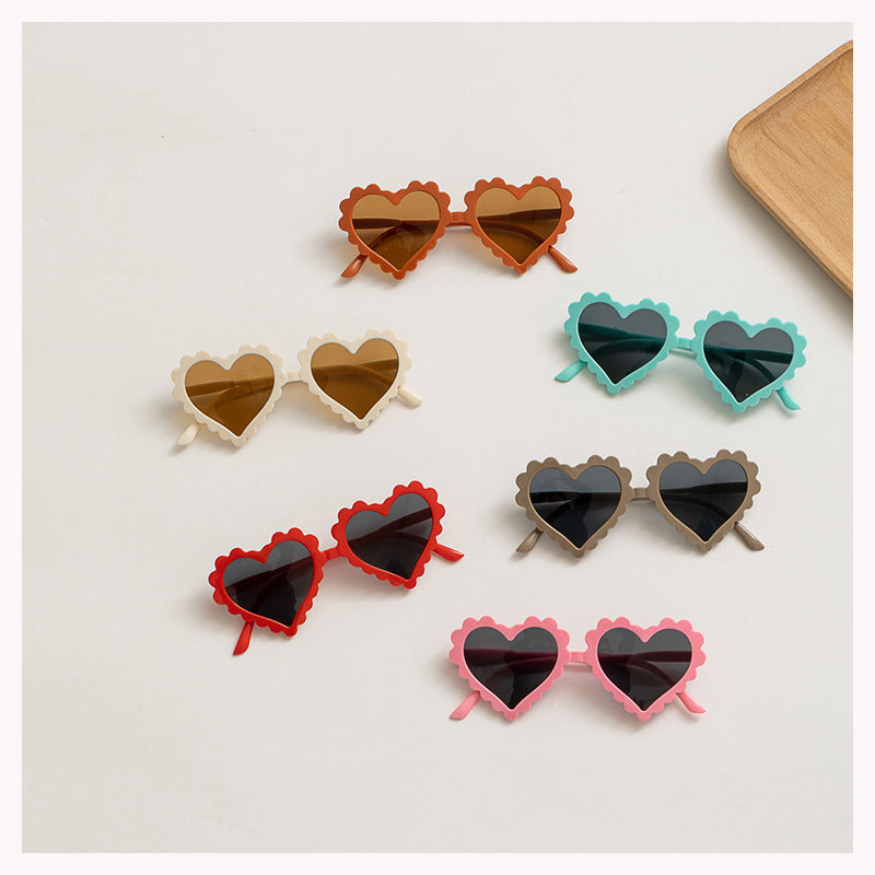 Heart Frame Sun Protection Sunglasses for Kids