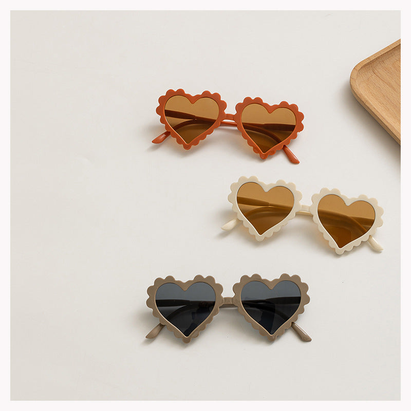 Heart Frame Sun Protection Sunglasses for Kids