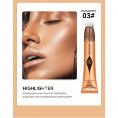 Pearly Blush Highlighter Cream with Sponge Applicator