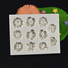 3D Silicone Flower Chocolate Mold for Cake Decorating and Baking