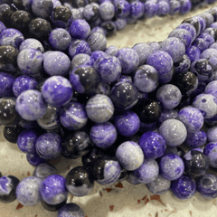 Purple Block Round Stone Loose Jewelry Making Accessories Art Craft Material