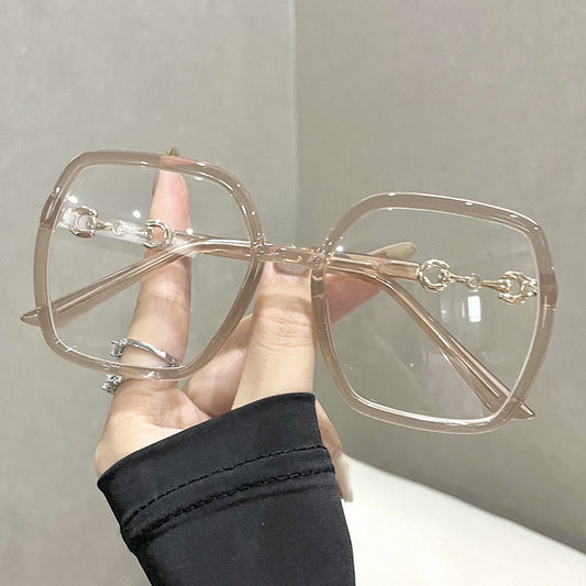 Polygon Clear Lens Anti Eyestrain Glasses for Women Men
