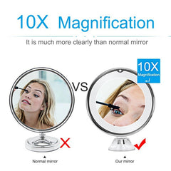 10x Magnification Makeup Mirror Without Batteries
