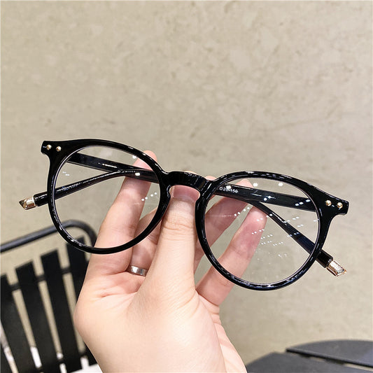 Retro Round Tortoiseshell Clear Lens Glasses