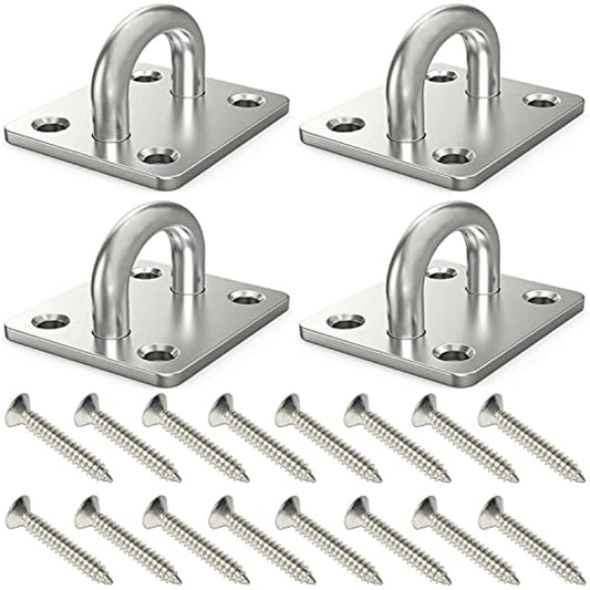 4pcs Stainless Steel Ceiling Hooks 304, Marine Hardware with Screws