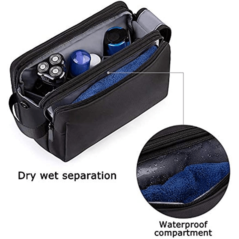 Men's Travel Toiletry Bag Water Resistant Shaving Organizer