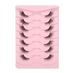 7 Pairs Cat Eye False Eyelashes for Slender Curling Look