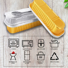 20 50pcs Disposable Baking Tin Foil Pan With Lid 7 75 Oz