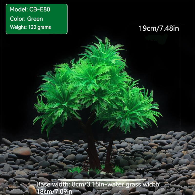 Artificial Aquarium Plants Green Water Ornaments Low Maintenance Aquarium Grass