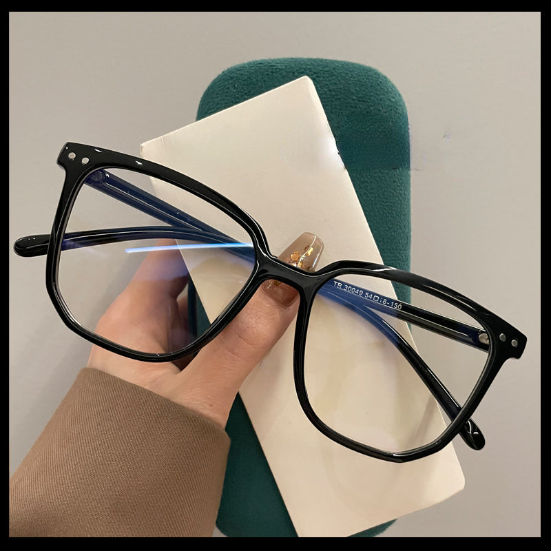 2pcs Girl's Irregular Anti Blue Light Glasses Vintage Computer Eyeglasses