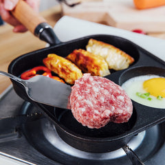 3 In 1 Cast Iron Fried Egg Steak Frying Pan Non stick Egg Burger Breakfast Pan