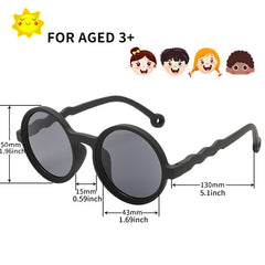 Girl's Round Polarized Sunglasses UV400 Protection