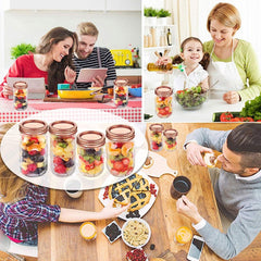 24 Pcs Split Type Leak Proof Mason Jar Lids & Rings - Stainless Steel