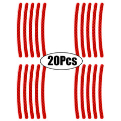 20pcs RV Wheel Hub Reflective Sticker Rim Reflective Strips Luminous Sticker