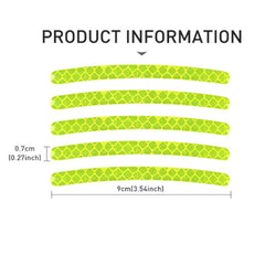 20pcs RV Wheel Hub Reflective Sticker Rim Reflective Strips Luminous Sticker