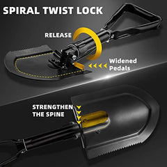 Folding Camping Shovel w Pick - Car Snow Shovel Camp Emergency Tool