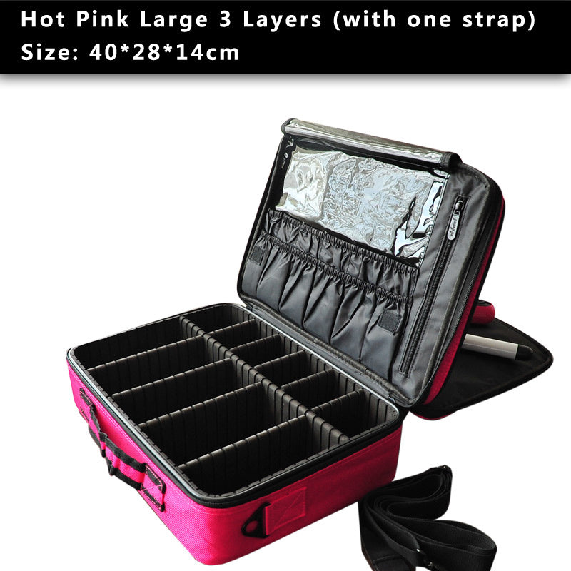 Professional Travel Makeup Case Large Capacity Makeup Train Case
