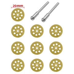 10pcs Diamond Cutting Wheel Saw Blades for Glass Ceramic Drill Rotary Tool