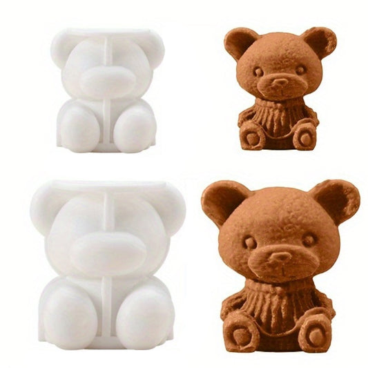 2pcs Silicone Bear Shape Ice Cube Mold - Upgrade Your Drinks!
