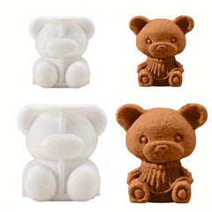 2pcs Silicone Bear Shape Ice Cube Mold - Upgrade Your Drinks!