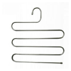 S Shape Pants Hanger Trouser Rack Stainless Steel Layer Clothes Rack