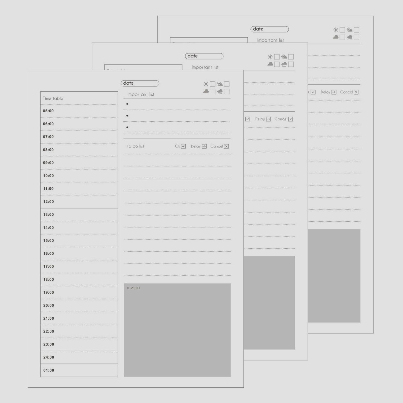 2pc Postgraduate Entrance Exam Daily Record & Check-in Schedule