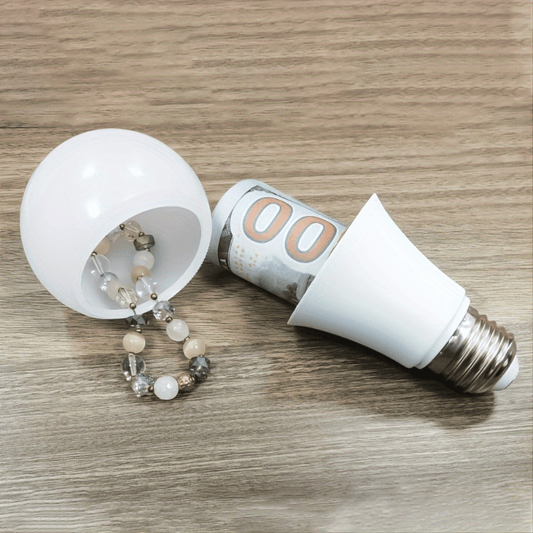 Light Bulb Diversion Safe Home Storage Container Hide Jewelry Money