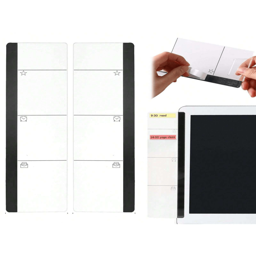 2pcs Office Desk Accessories Monitor Memo Board Sticky Note Holder