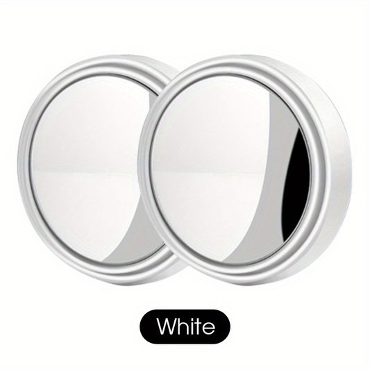 2pcs Round Blind Spot Mirrors Wide Angle Stick On Rearview Mirrors