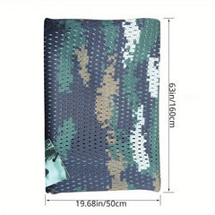 Camouflage Mesh Neck KeffIyeh Face Veil Shemagh Head Wrap for Outdoor Camping