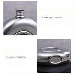 5oz Stainless Steel Water Bottle Mini Round Travel Camping Tool