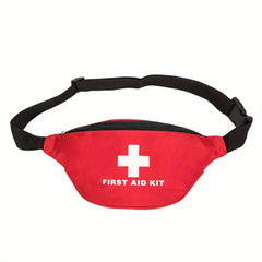 First Aid Fanny Pack Medical Storage Red Travel Rescue Waist Bag